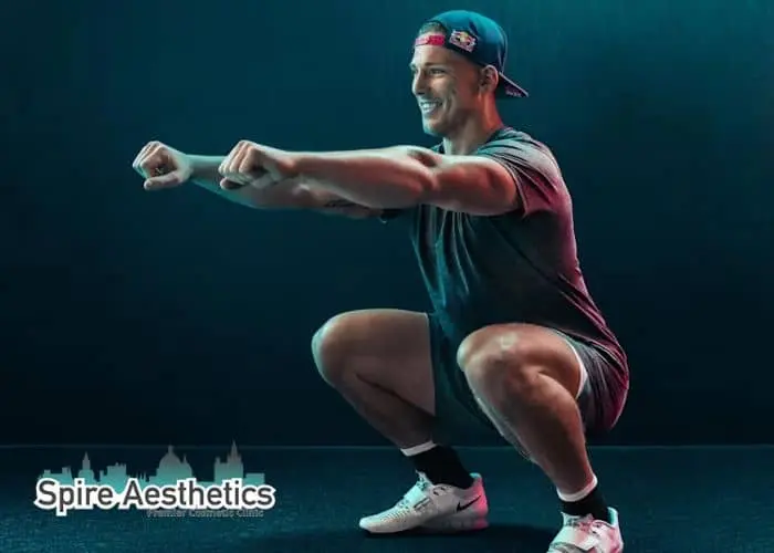 Image of man build leg muscle Skelmersdale through exercise