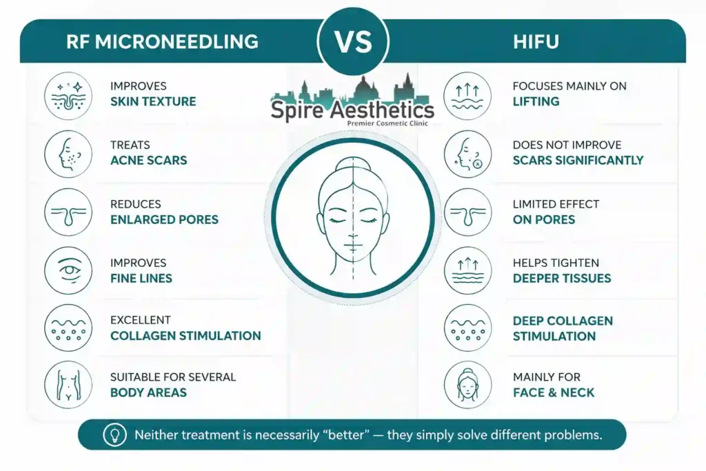 RF Microneedling vs HIFU: Which Treatment Gives Better Results Skelmersdale?